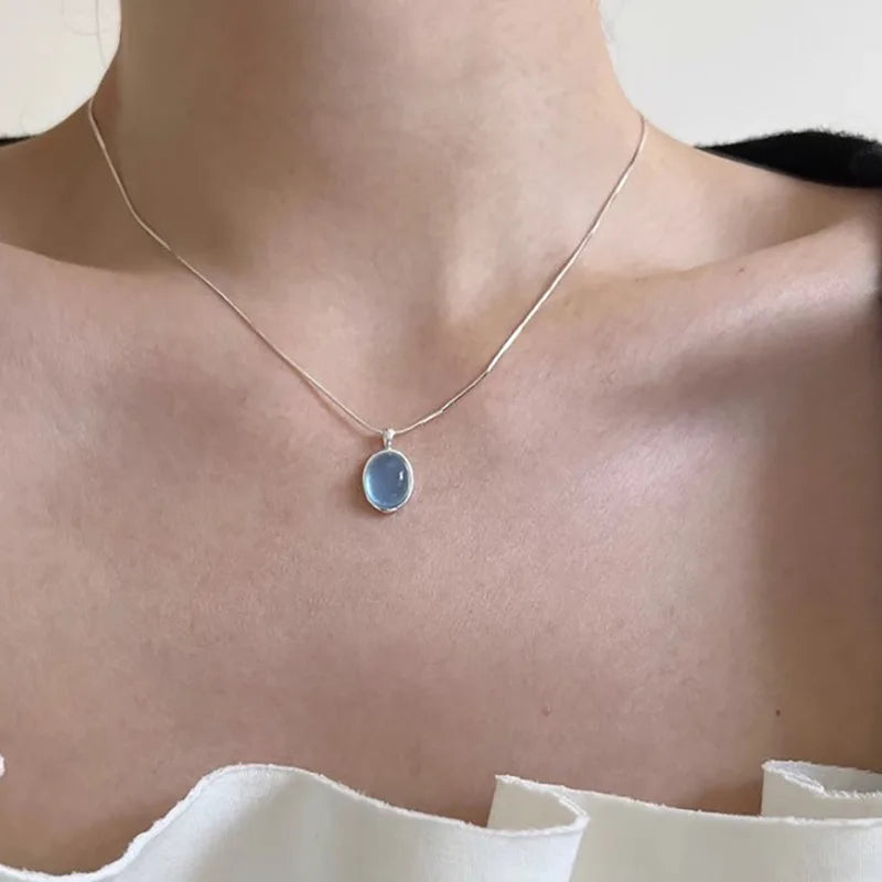 925 Sterling Silver Simple Pearl Pendant Necklace