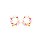 925 Silver Needle Pearl Huggie Hoop Earrings