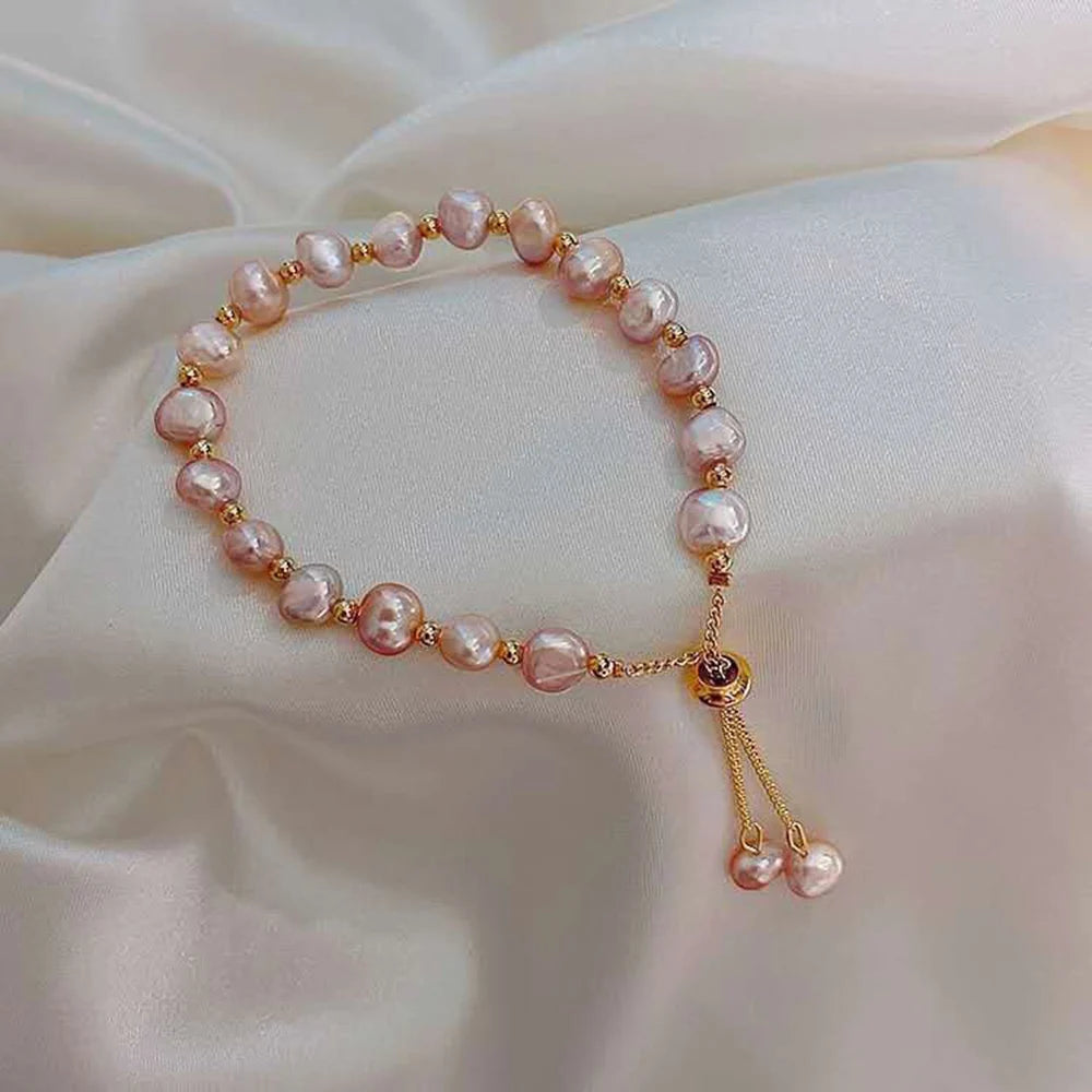 Serena Baroque Simulated Pearl Bangle Bracelet