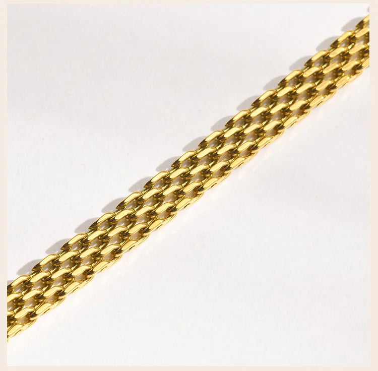 18K Gold Plated Chunky Mesh Choker Necklace