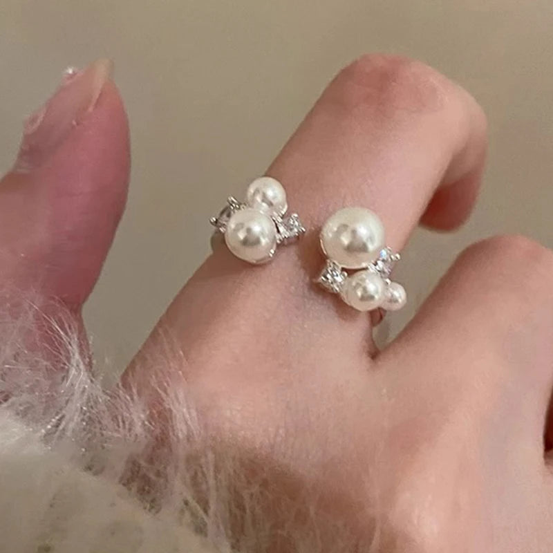 Irregular Shell Overlapping 925 Sterling Silver Ring