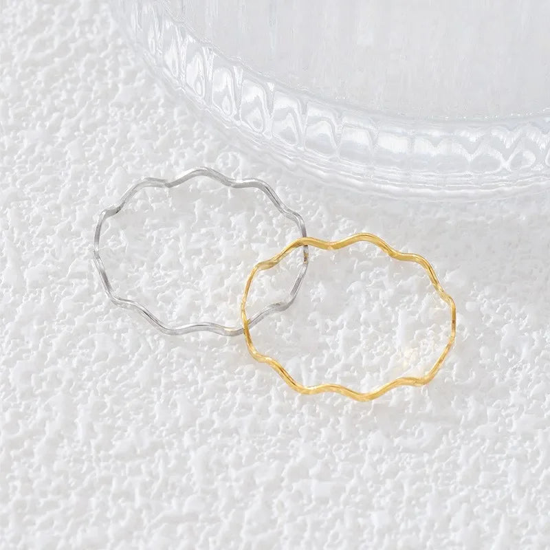 Wave 1mm Stainless Steel Stacking Ring