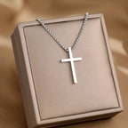 Stainless Steel Y2K Grunge Cross Pendant Necklace