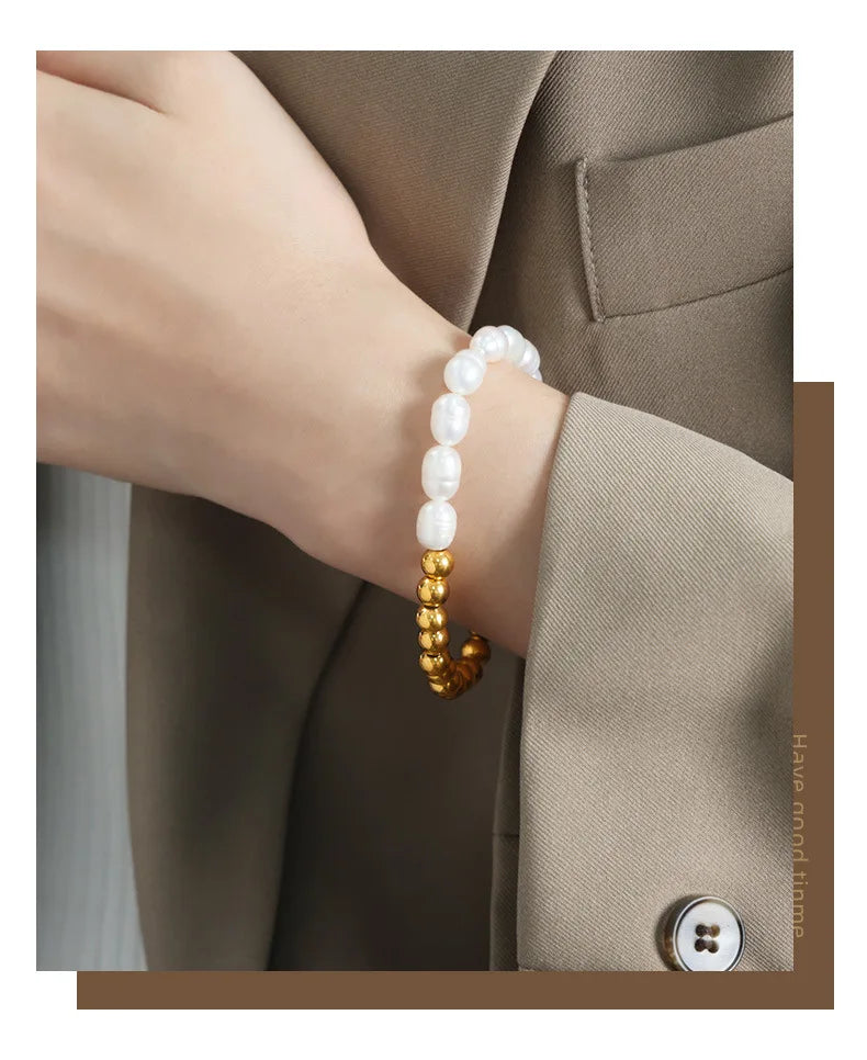 Calla Freshwater Pearl and Beaded Bracelet