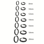 7-Pair Multi-Size Stainless Steel Huggie Hoop Earring Set