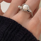 Irregular Shell Overlapping 925 Sterling Silver Ring