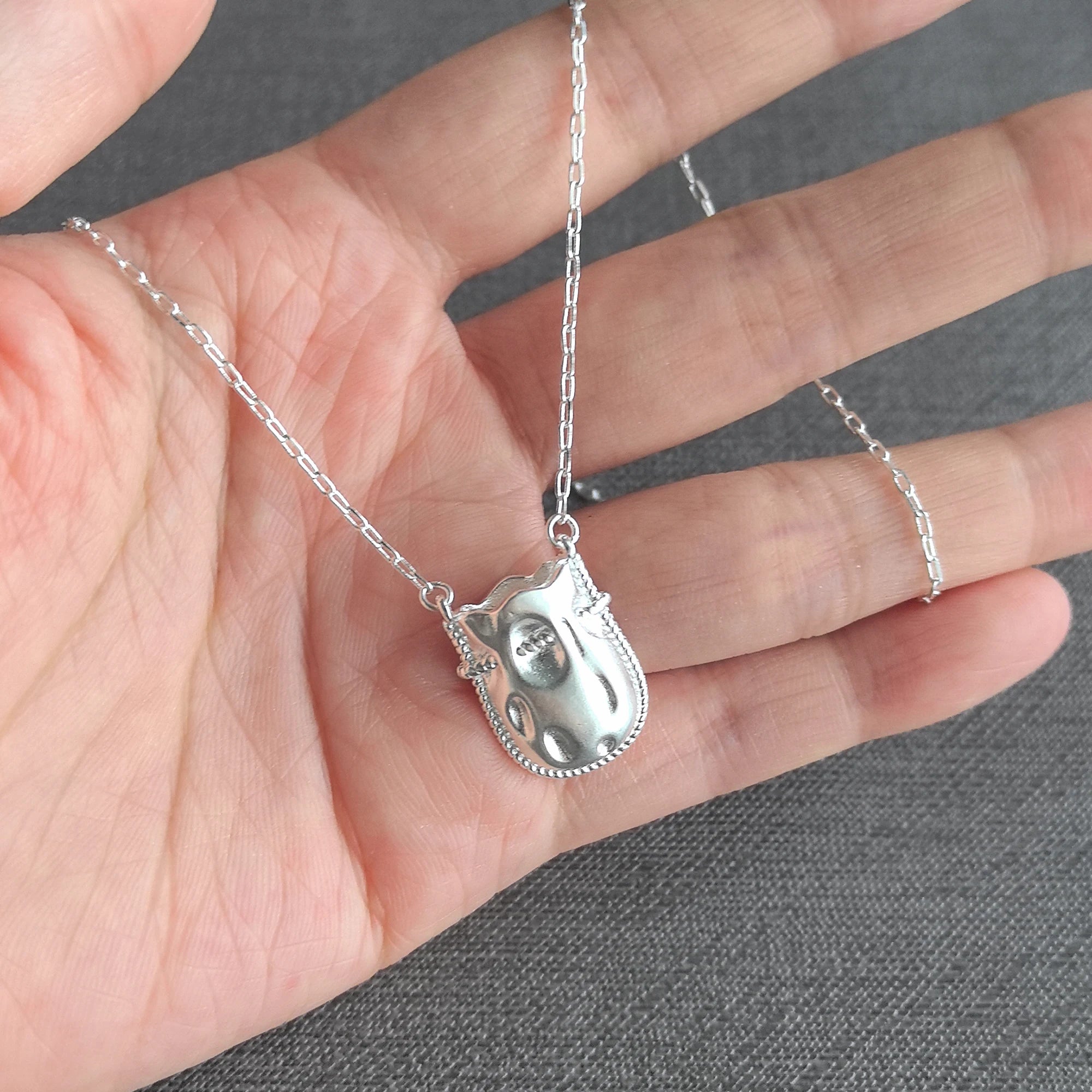 925 Sterling Silver Simple Pearl Pendant Necklace