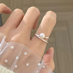 Irregular Shell Overlapping 925 Sterling Silver Ring