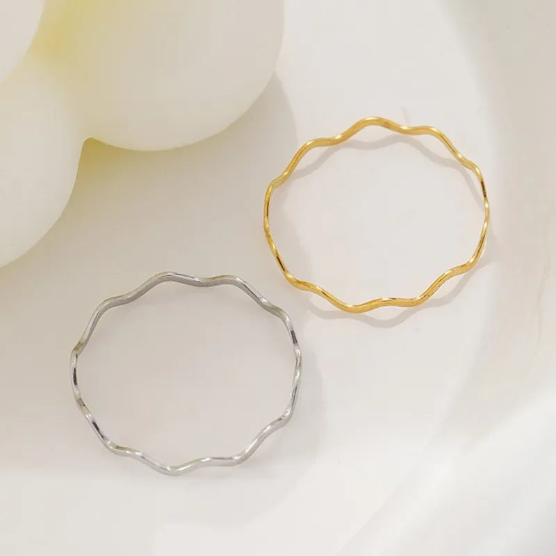 Wave 1mm Stainless Steel Stacking Ring