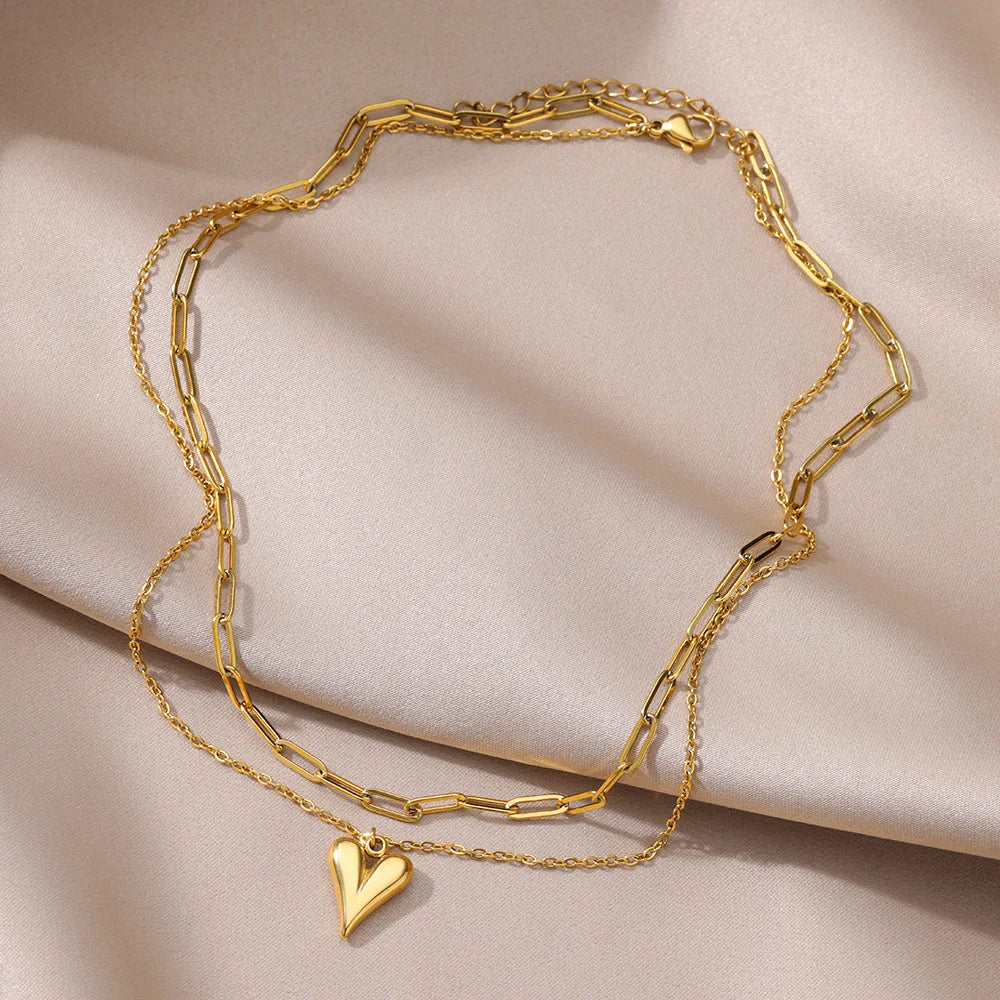 Artisan 316L Stainless Steel Sculpted Heart Choker