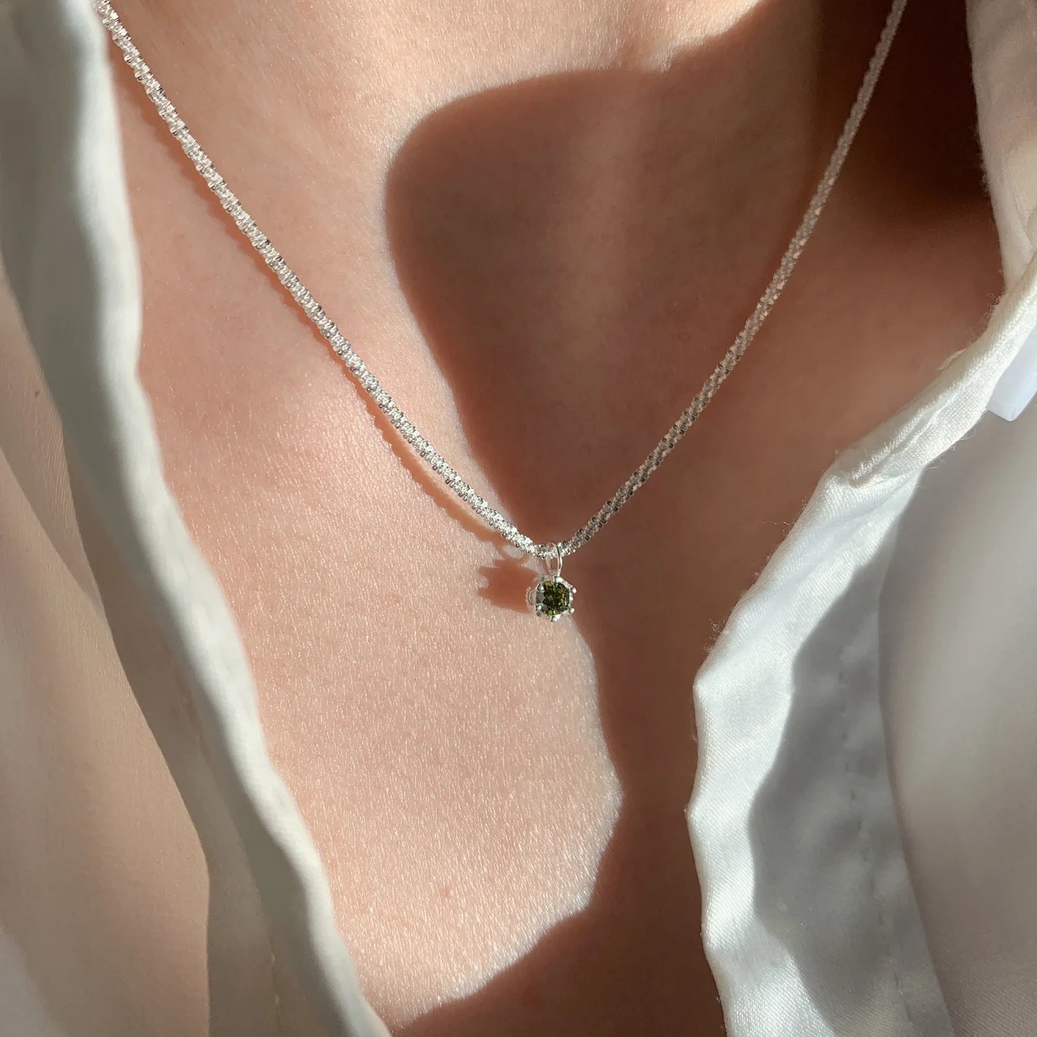 925 Sterling Silver Simple Pearl Pendant Necklace