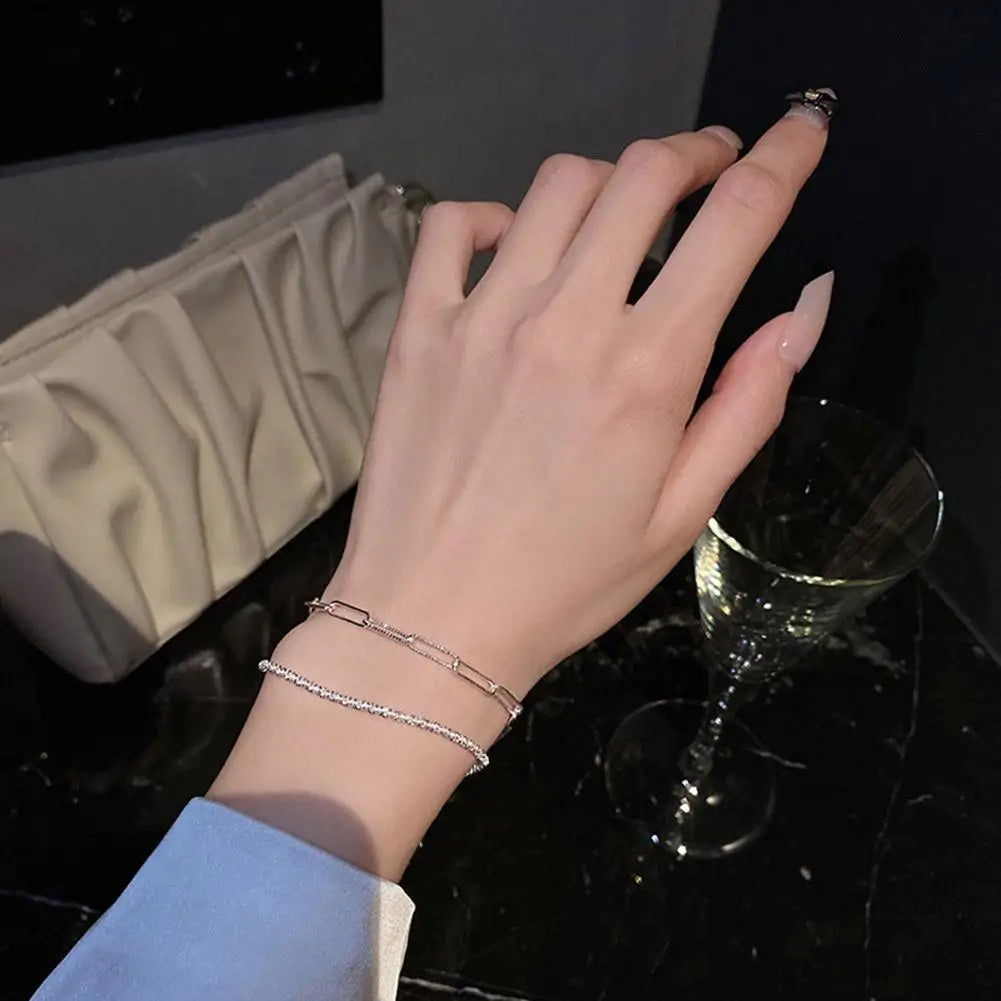 Lumin Delicate Light-Reflecting Chain Bracelet