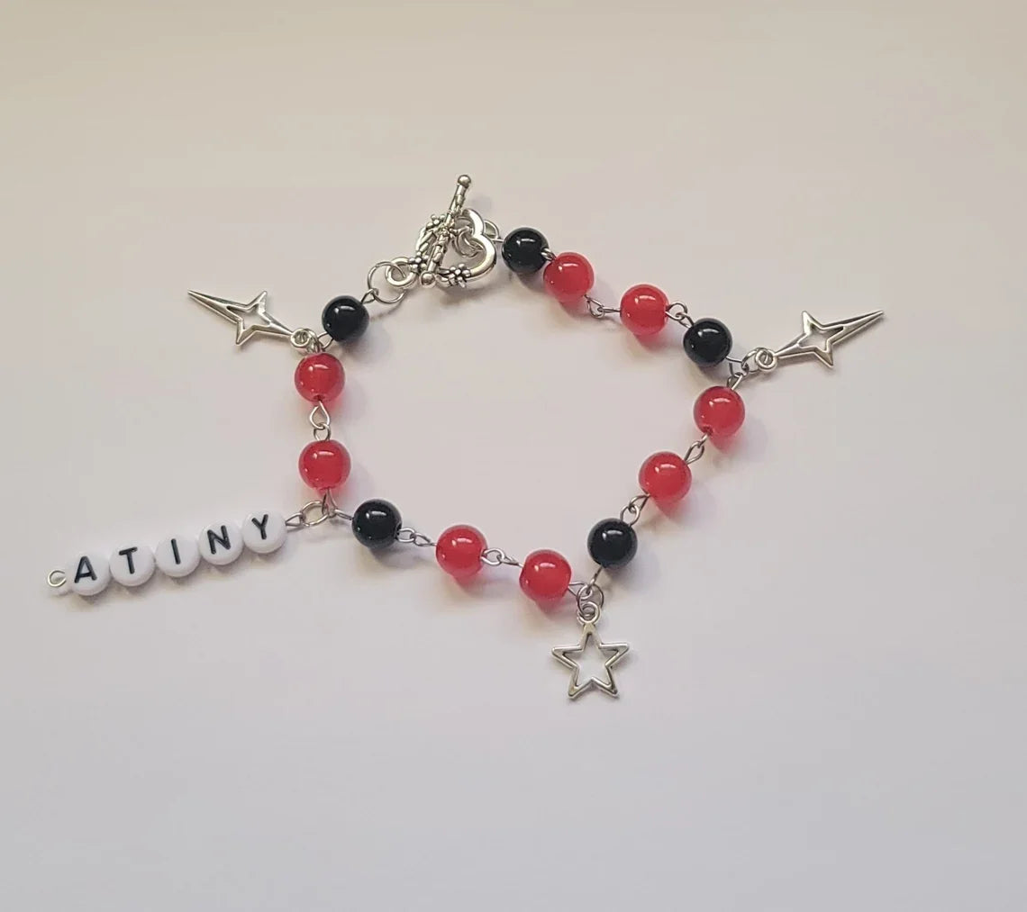 Ayla Y2K Beaded Charm Bracelet