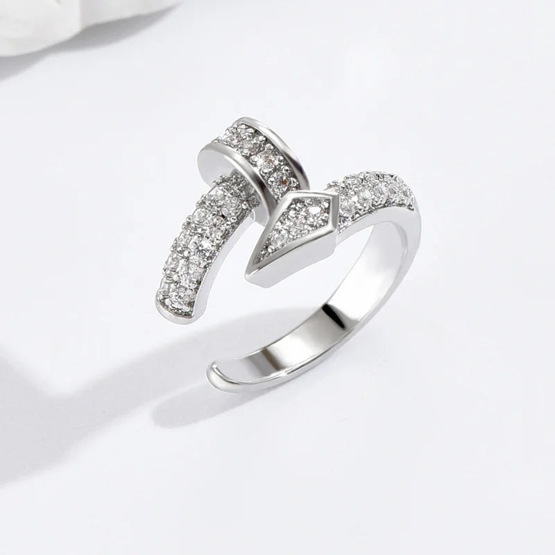 Geometric Zircon Non-Piercing Ear Cuff