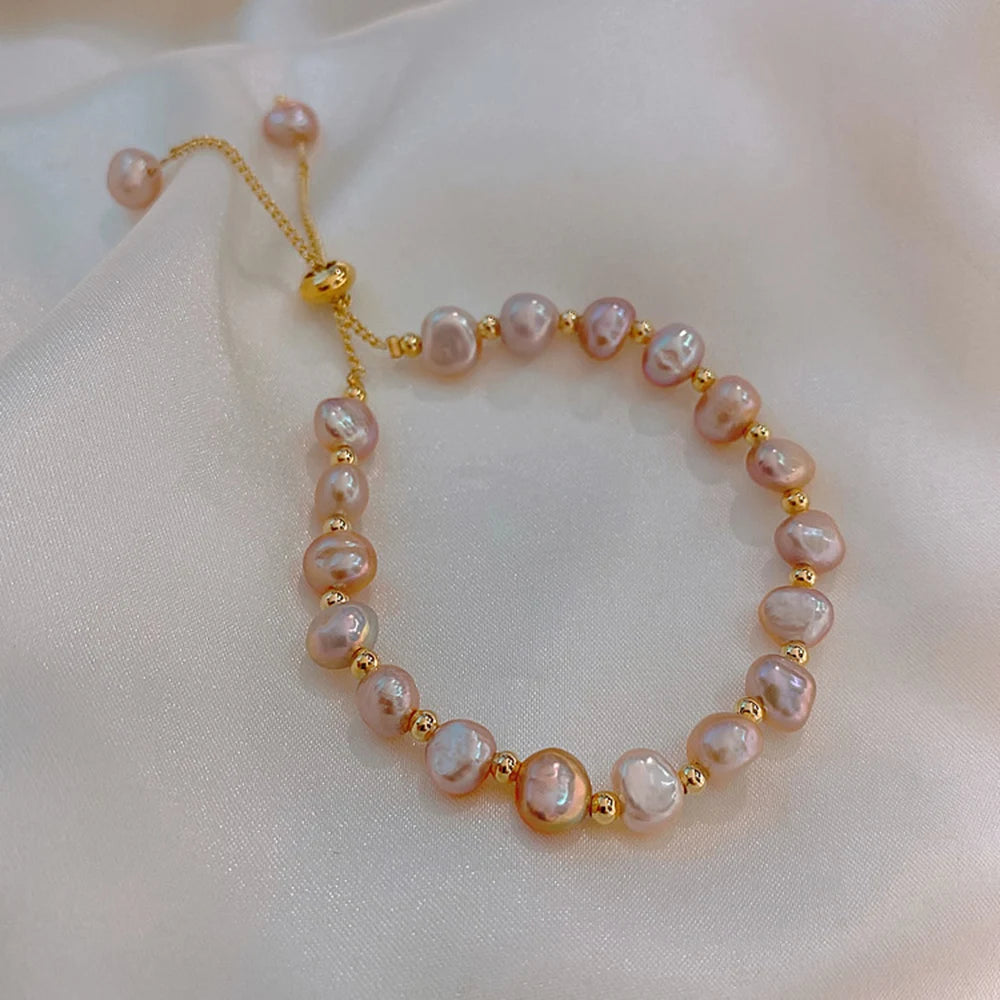 Serena Baroque Simulated Pearl Bangle Bracelet