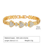 Dahlia 14K Gold Plated Paperclip & Watch Strap Bracelet