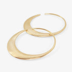 Concise Vintage Gold-Plated Hoop Earrings