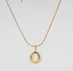 Personalized Gold Stainless Steel Initial Snake Chain Necklace