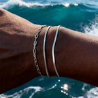 Nexus Stainless Steel Cuban and Rope Chain Bracelet Set