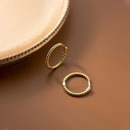 Crystal Charm Silver-Tone Stainless Steel Hoop Earrings