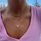 Vintage Geometric Crystal Multi-Tier Snake Chain Necklace