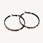 Leopard Print Large Round Hoop Earrings