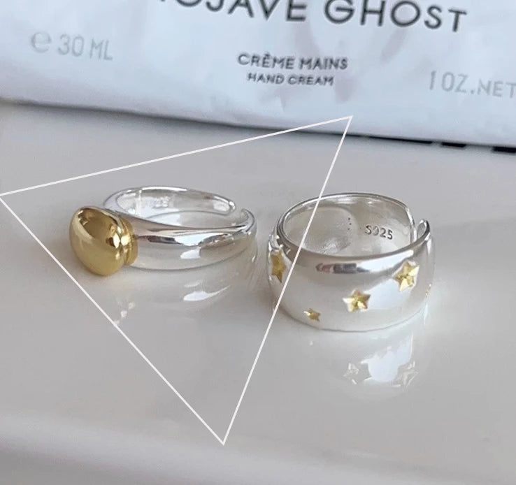 Irregular Shell Overlapping 925 Sterling Silver Ring