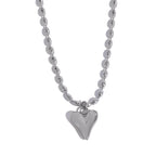 18K Gold Plated Stainless Steel Heart Bead Chain Necklace
