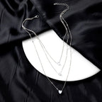 Radiant Zircon Multi-Layered Choker Pendant Necklace