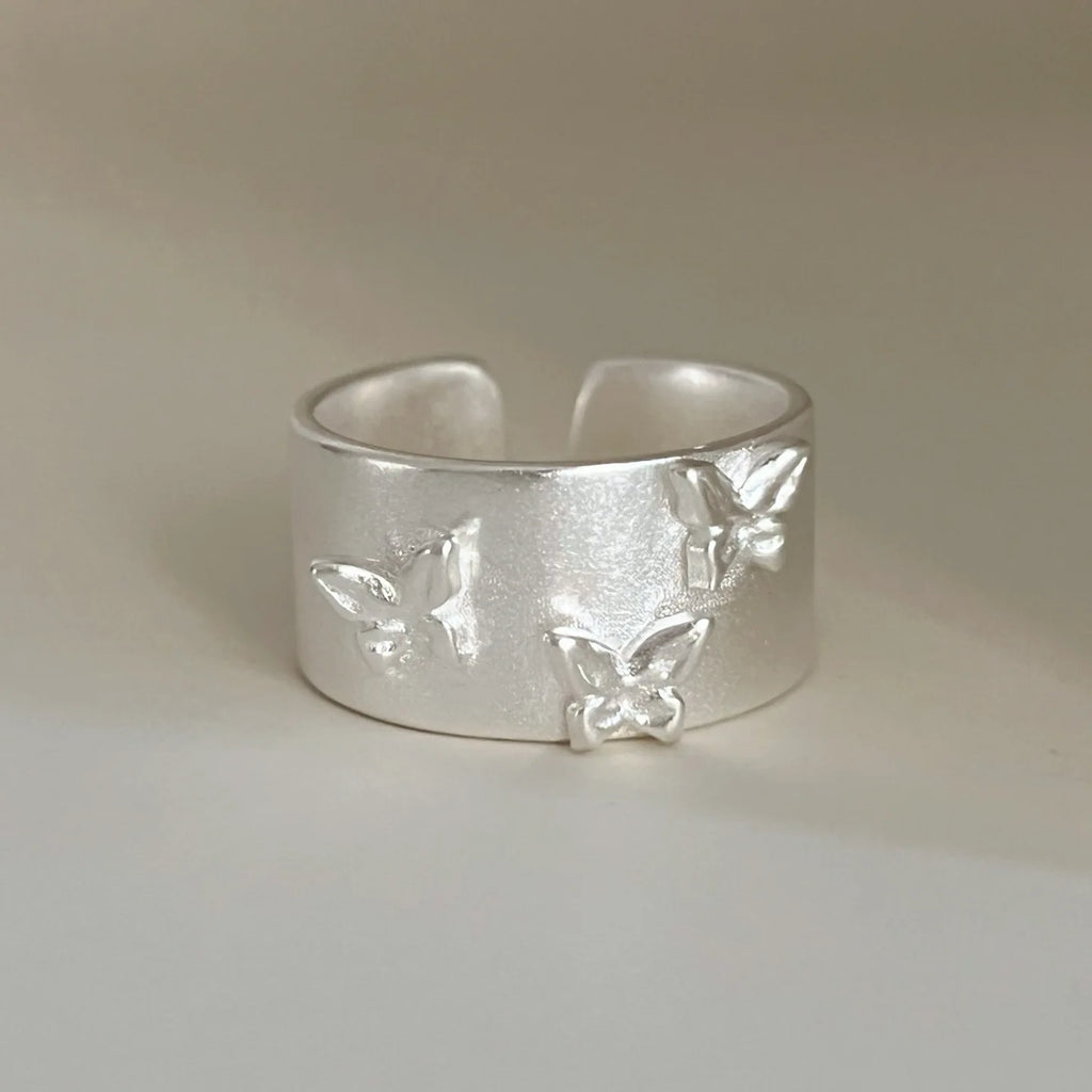 Irregular Shell Overlapping 925 Sterling Silver Ring