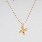 Personalized Gold Stainless Steel Initial Snake Chain Necklace
