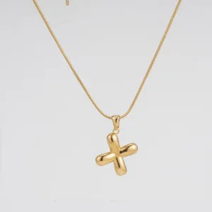 Personalized Gold Stainless Steel Initial Snake Chain Necklace