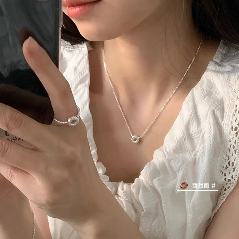 925 Sterling Silver Simple Pearl Pendant Necklace