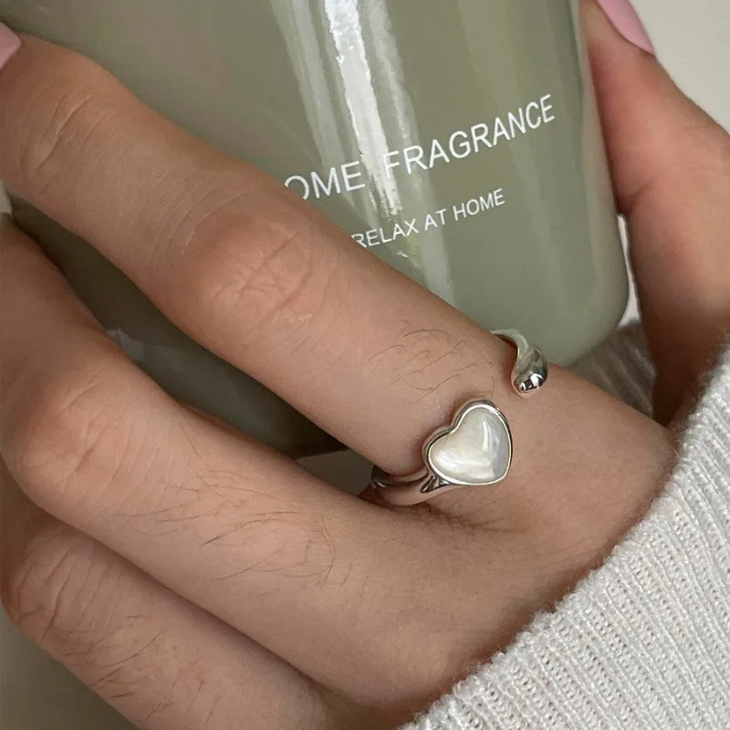 Irregular Shell Overlapping 925 Sterling Silver Ring
