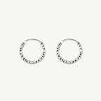 Shiny Geometric Silver-Tone Minimalist Hoop Earrings