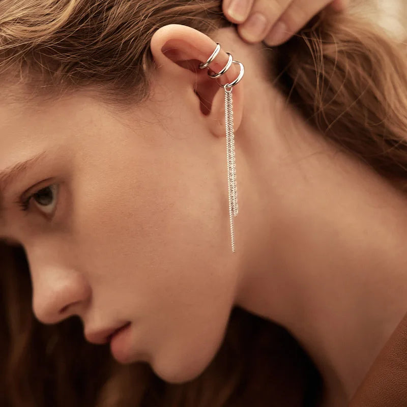 Geometric Zircon Non-Piercing Ear Cuff