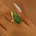 Translucent Amber Resin Chunky Teardrop Hoop Earrings