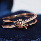 Chloe Gold-Plated Sterling Silver Double Knot Ring