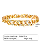 Dahlia 14K Gold Plated Paperclip & Watch Strap Bracelet