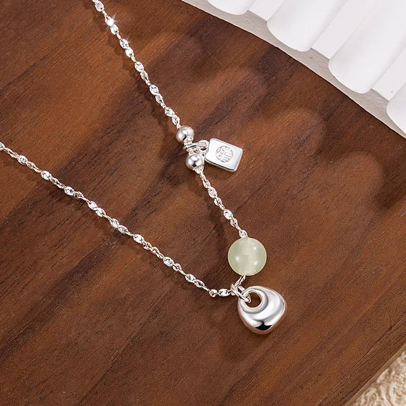 925 Sterling Silver Simple Pearl Pendant Necklace