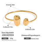 Astrid Oval Pearl and Open Heart Cuff Bangle