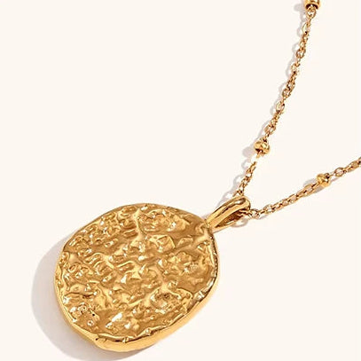 Retro Celestial Multi-Color Zircon Moon & Star Medallion Necklace