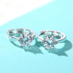 Classic Six-Claw AAA+ CZ Rose Gold Stud Earrings