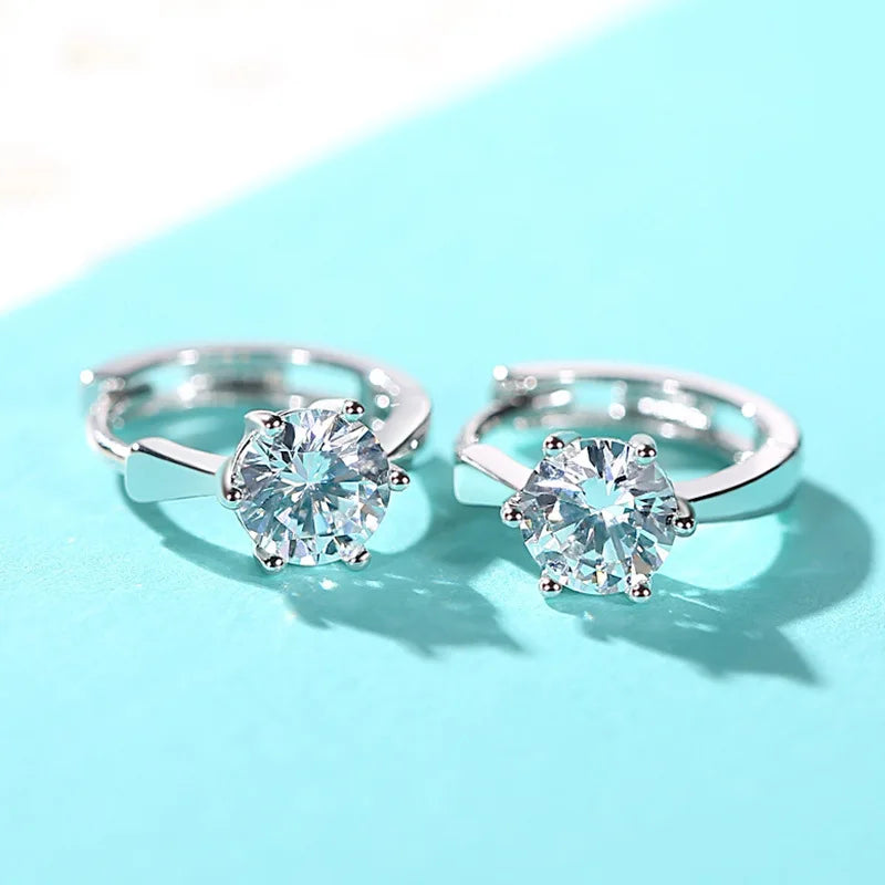 Classic Six-Claw AAA+ CZ Rose Gold Stud Earrings