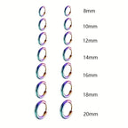 7-Pair Multi-Size Stainless Steel Huggie Hoop Earring Set
