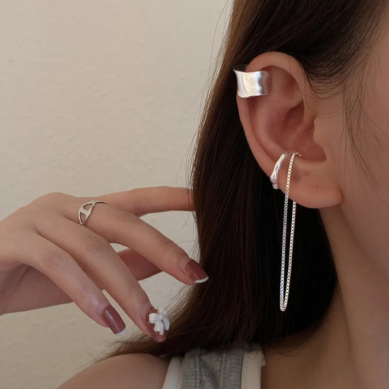 Geometric Zircon Non-Piercing Ear Cuff