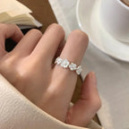 Irregular Shell Overlapping 925 Sterling Silver Ring