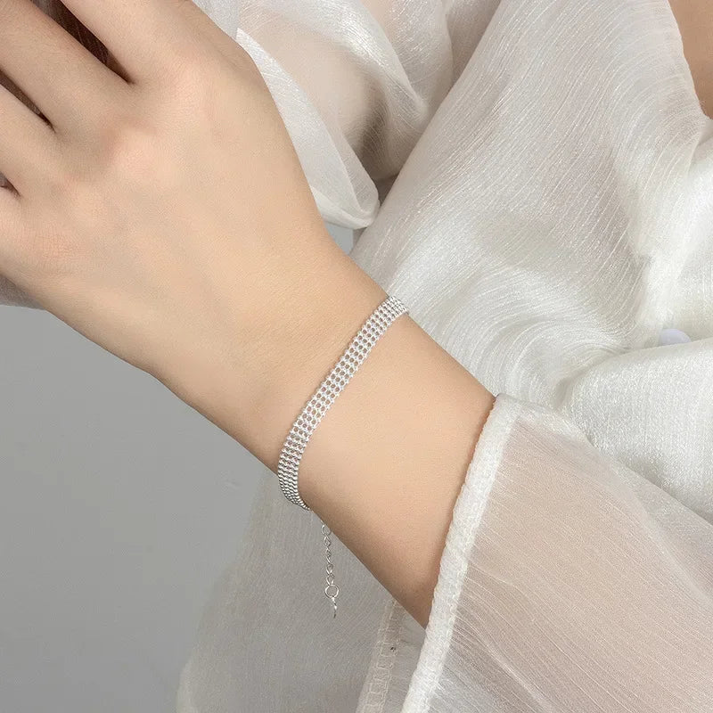 Rowan Silver Bead Chain Bracelet