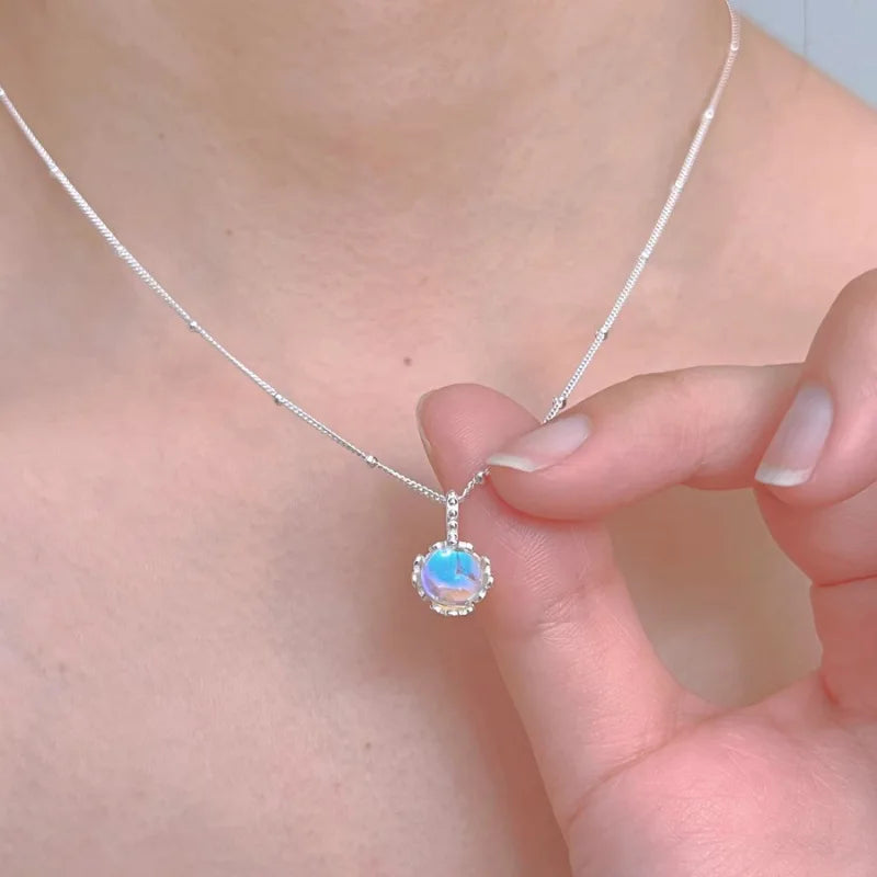 925 Sterling Silver Simple Pearl Pendant Necklace