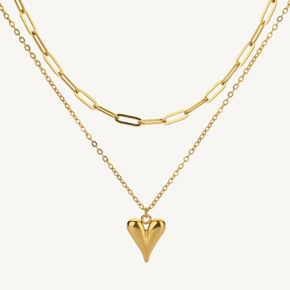 Artisan 316L Stainless Steel Sculpted Heart Choker
